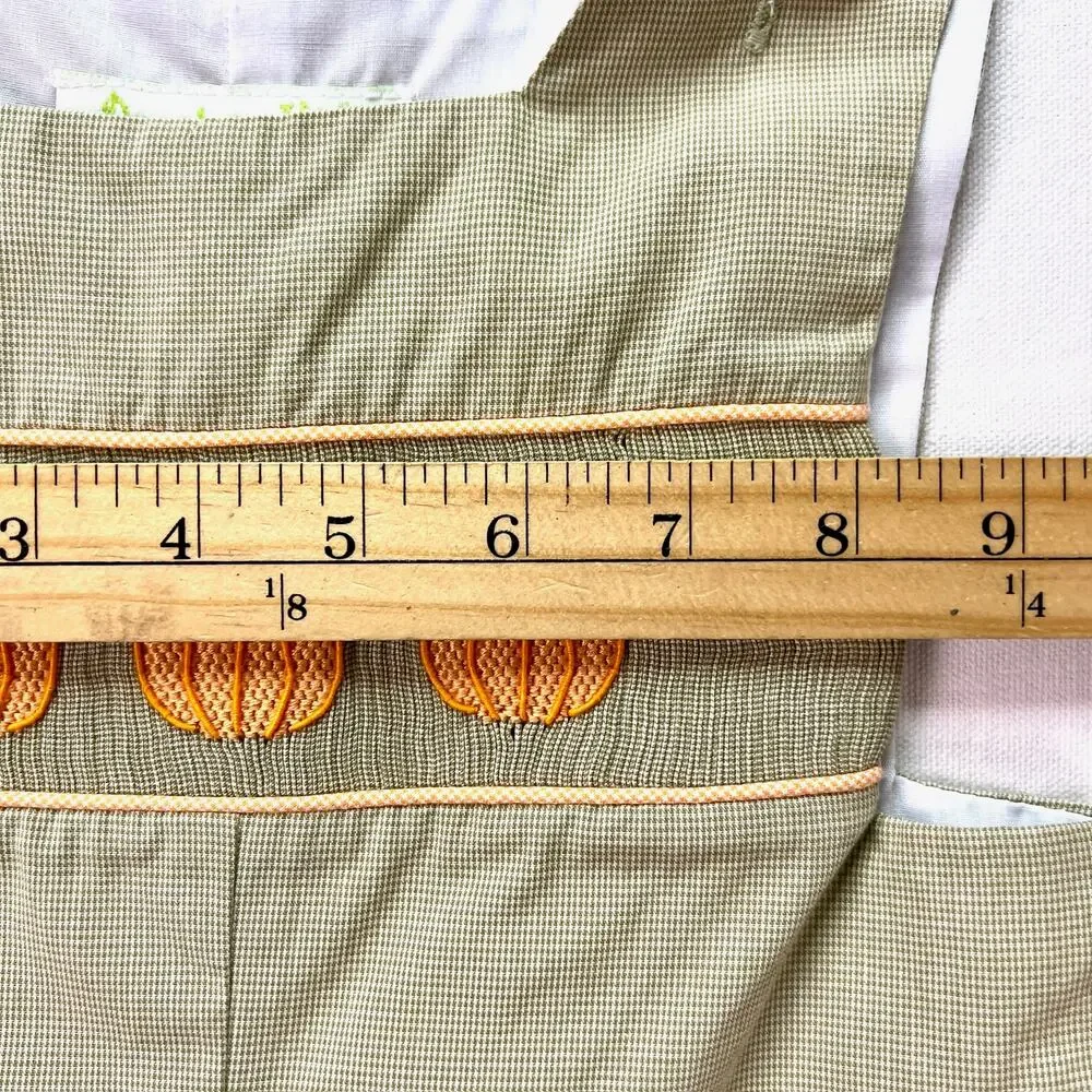 Precious Kids Pumpkin Embroidered Longall 24M Houndstooth Fall Thanksgiving NWT